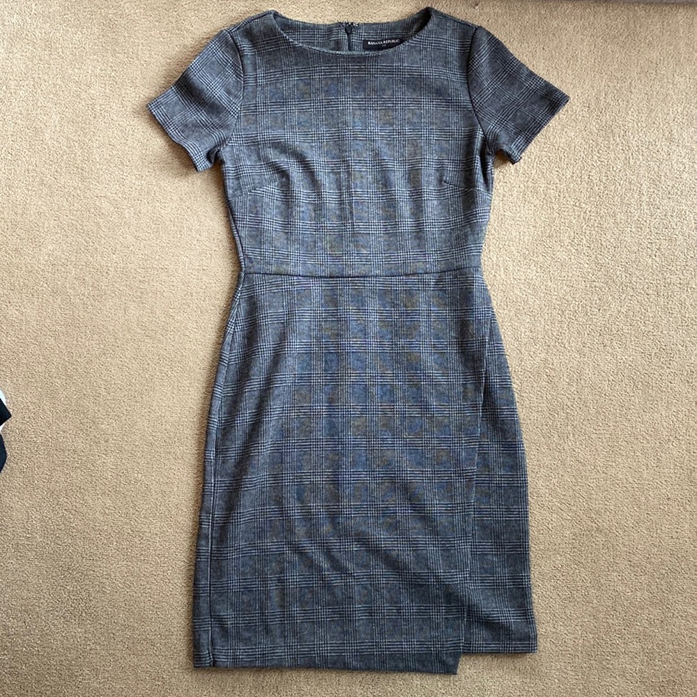 Grey Plaid Dress